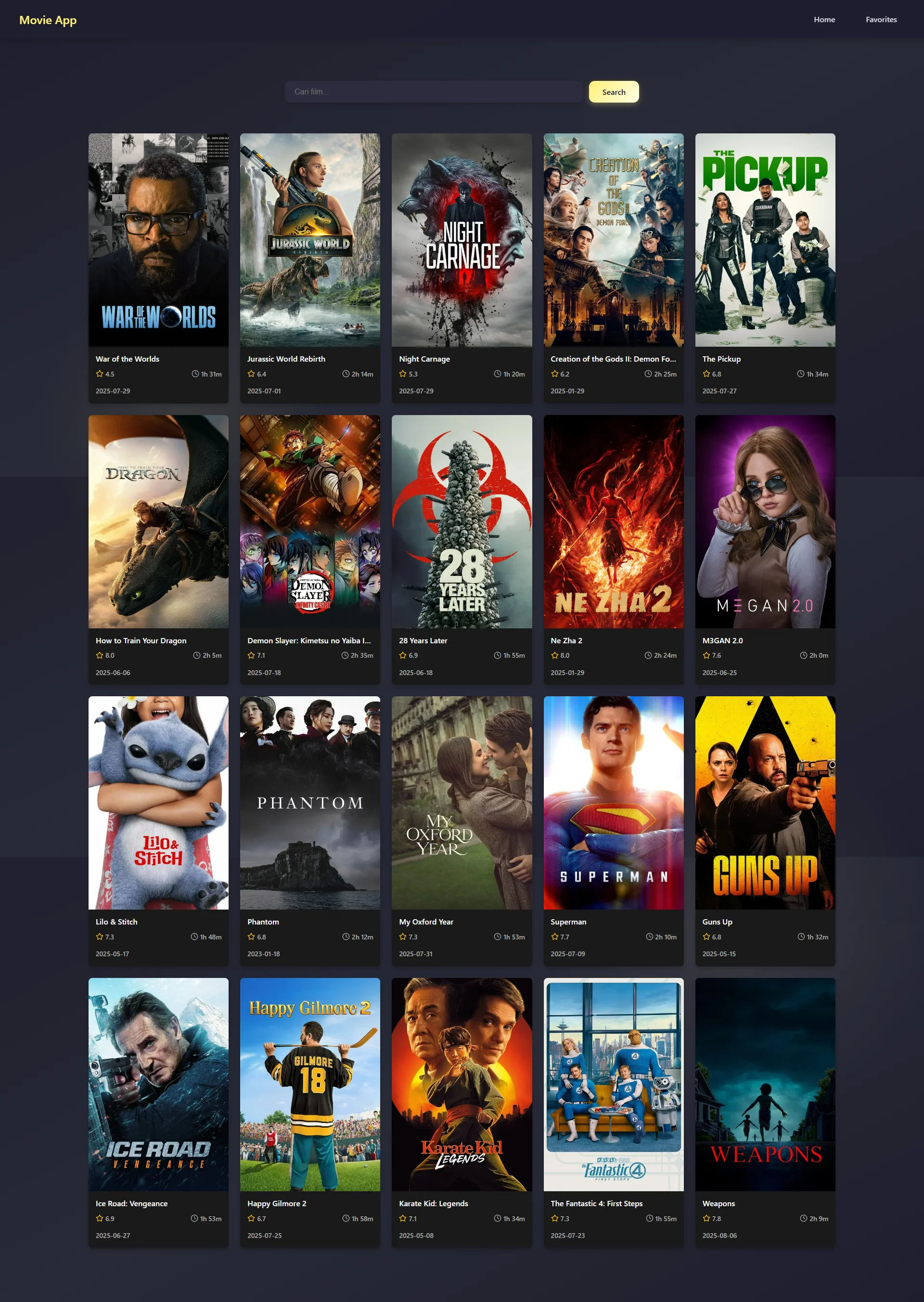 Movies Web App